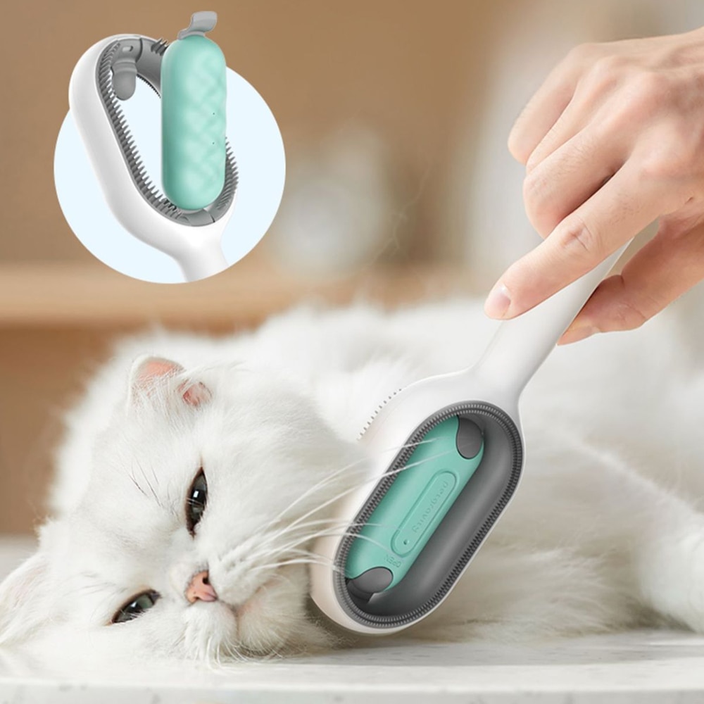 Cat Dog Double-Sided Grooming Brush with Water Tank