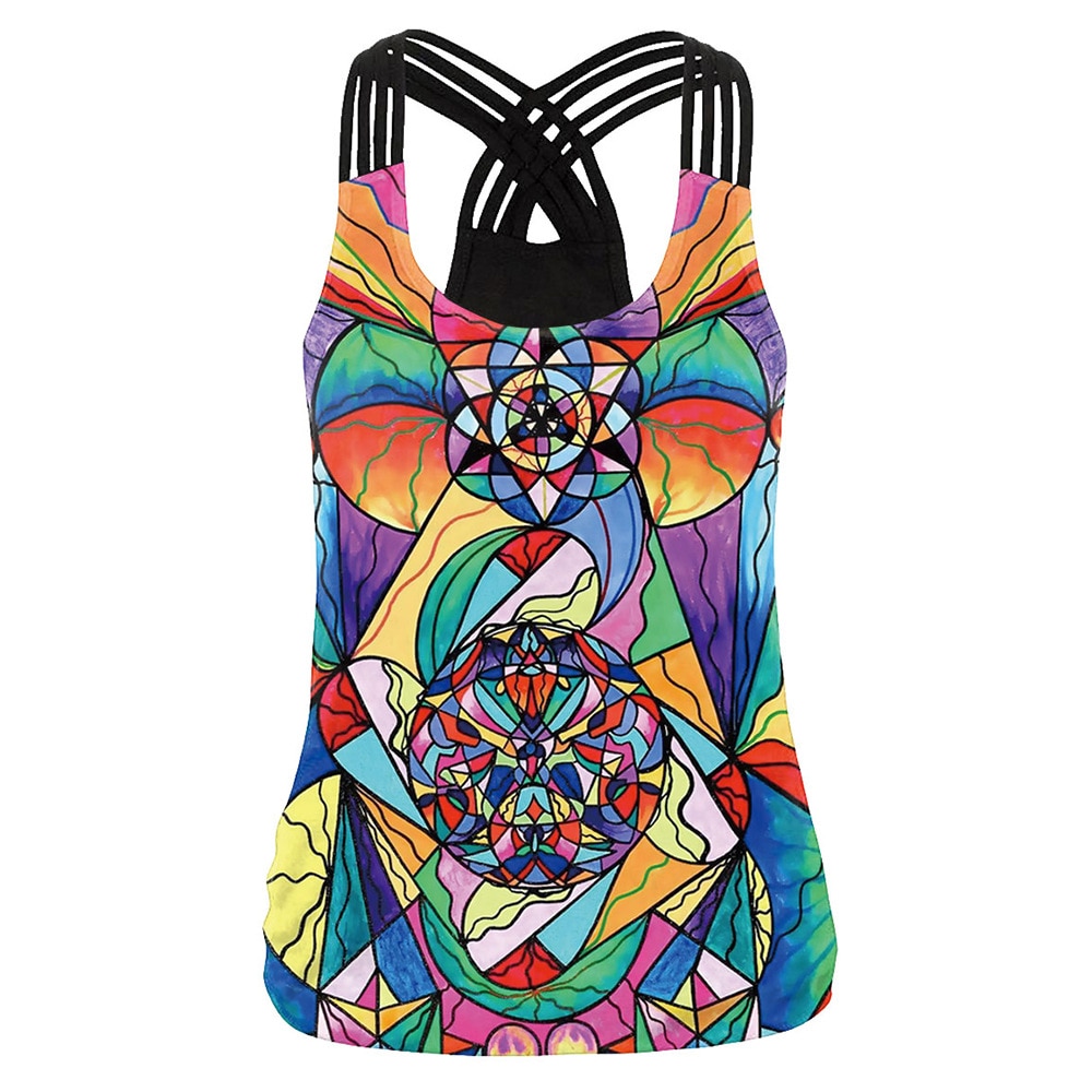 Women's Summer Sports Vest with 3D Design Print