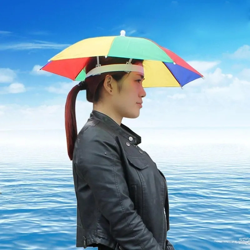 Anti UV & Rain Folding Umbrella Hat
