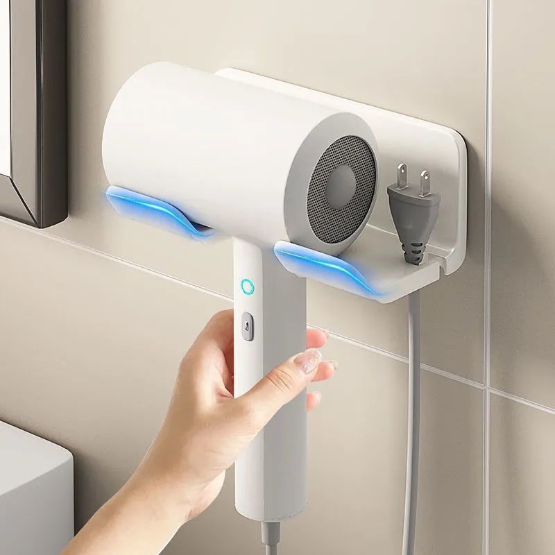 Slim Metal Holder Stores Hair Dryers, Irons, and Accessories